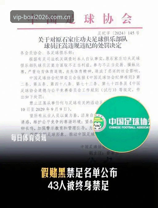 博喜体育登录 中国足协第三批禁足名单出炉——博喜体育平台深度评测与事件解读